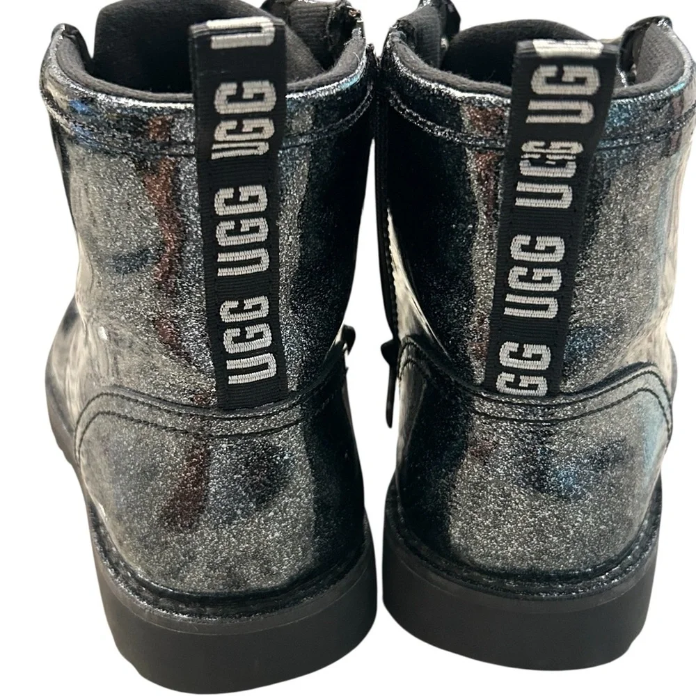 UGG Ryann Kids Sparkle Zip-Down Combat‎ Boots